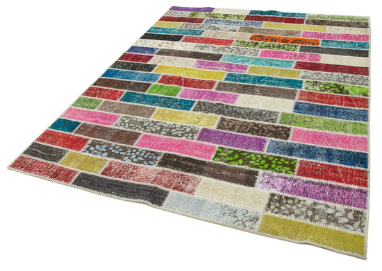 6x7 Multicolor Patchwork Rug - 20949