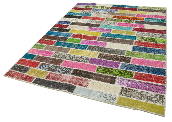 6x7 Multicolor Patchwork Rug - 20949