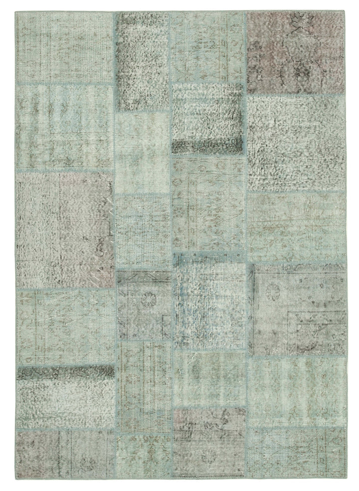 6x8 Blue Patchwork Rug - 20950