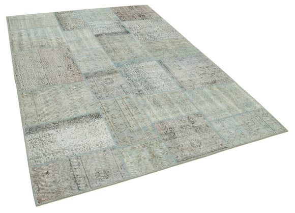 6x8 Blue Patchwork Rug - 20950