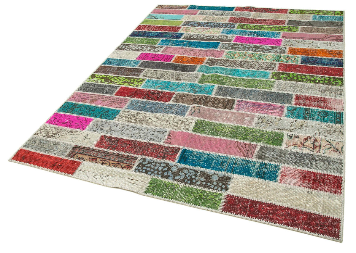 6x7 Multicolor Patchwork Rug - 20953