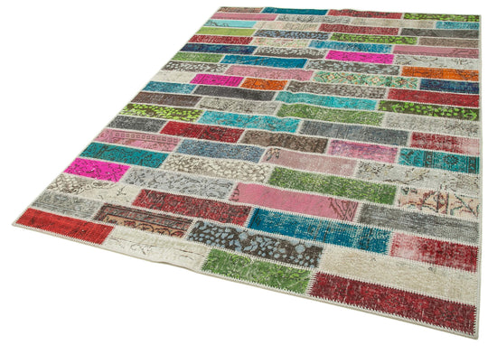 6x7 Multicolor Patchwork Rug - 20953