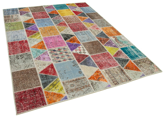 6x8 Multicolor Patchwork Rug - 20955