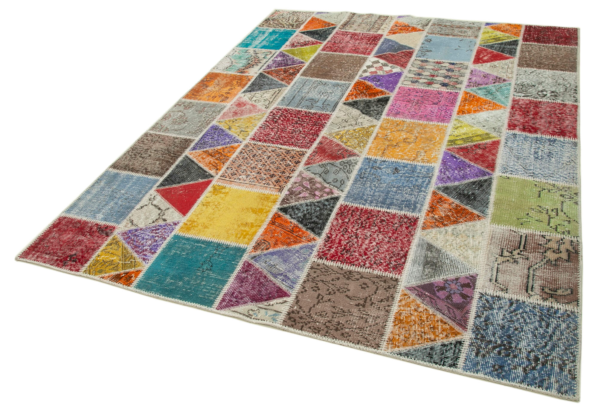 6x8 Multicolor Patchwork Rug - 20955