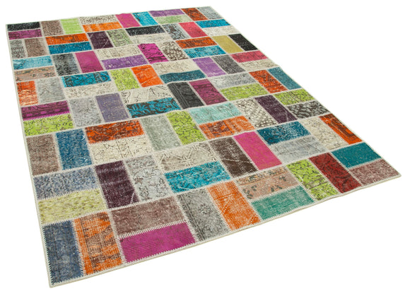 6x7 Multicolor Patchwork Rug - 20957