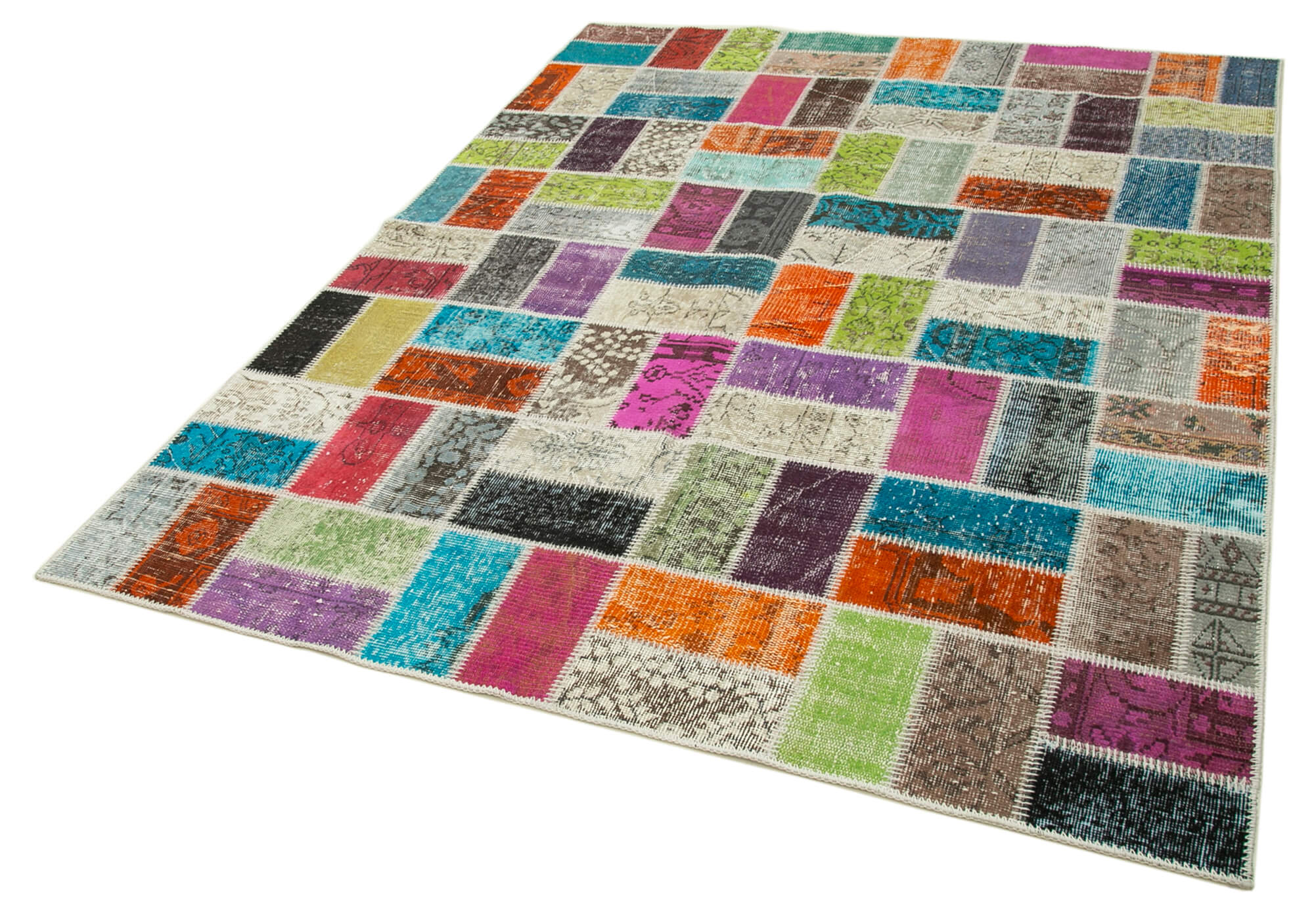 6x7 Multicolor Patchwork Rug - 20957