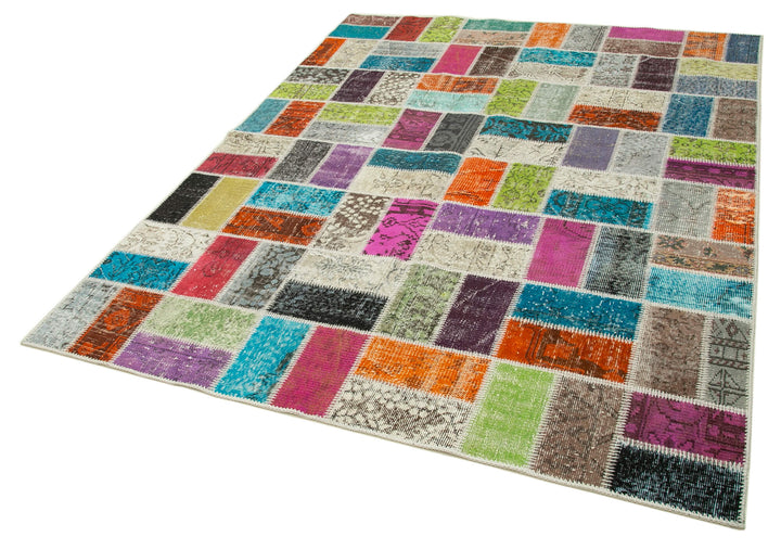 6x7 Multicolor Patchwork Rug - 20957