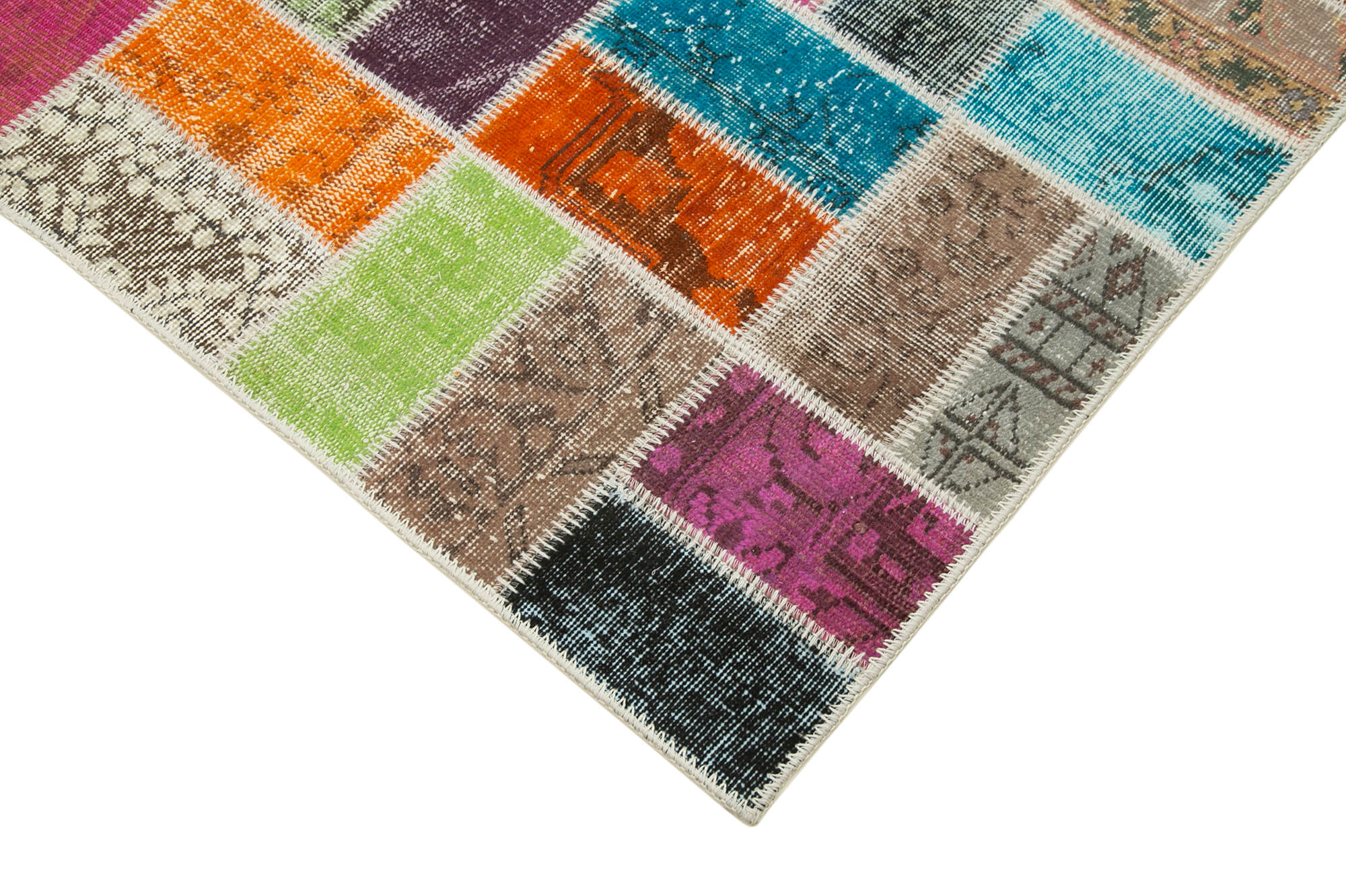 6x7 Multicolor Patchwork Rug - 20957