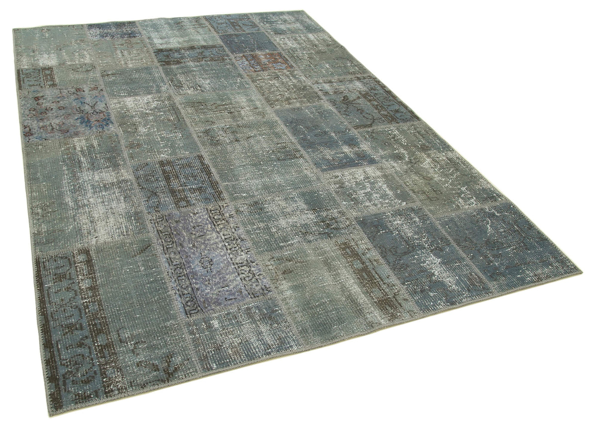 6x8 Grey Patchwork Rug - 20958