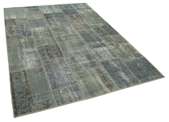 6x8 Grey Patchwork Rug - 20958
