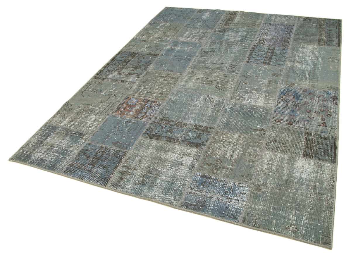 6x8 Grey Patchwork Rug - 20958