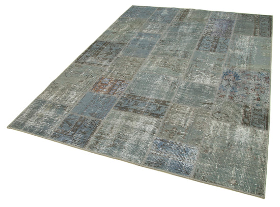 6x8 Grey Patchwork Rug - 20958