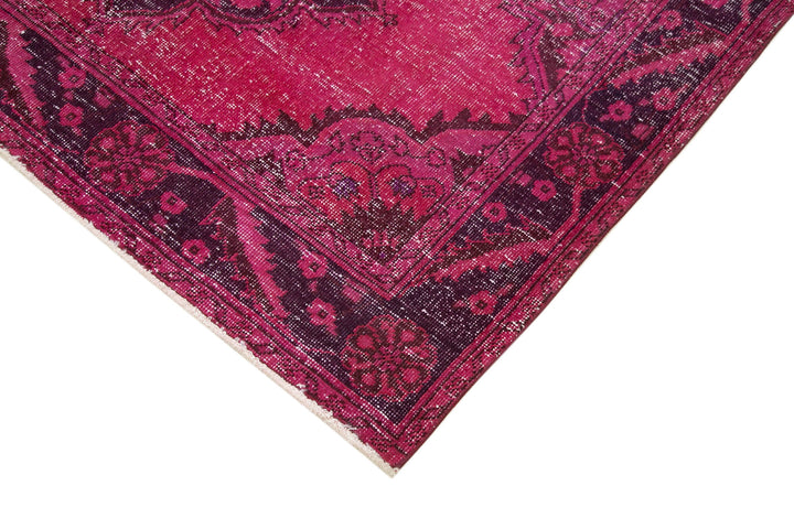 5x11 Fuchsia Turkish Over Dyed Runner Rug - 21712