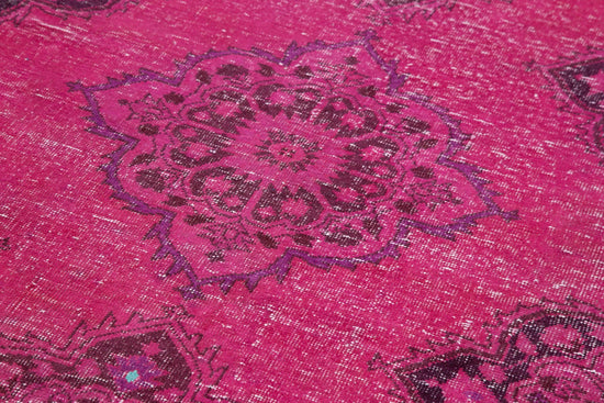 5x11 Fuchsia Turkish Over Dyed Runner Rug - 21712