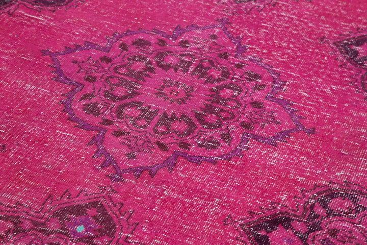 5x11 Fuchsia Turkish Over Dyed Runner Rug - 21712