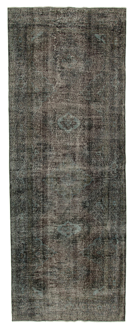 5x13 Black Turkish Over Dyed Runner Rug - 21713