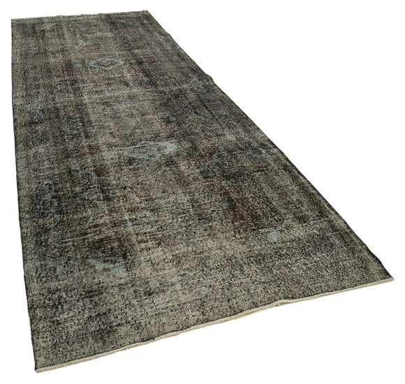 5x13 Black Turkish Over Dyed Runner Rug - 21713