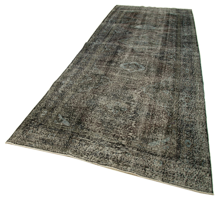5x13 Black Turkish Over Dyed Runner Rug - 21713