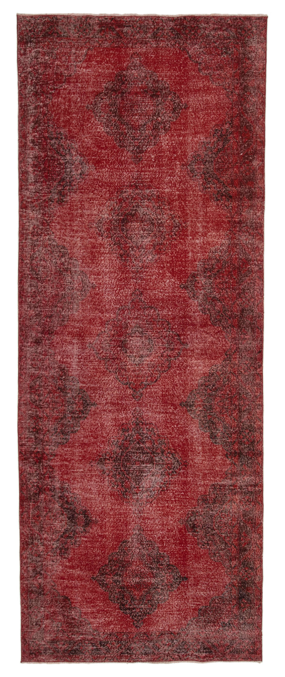 5x13 Red Turkish Over Dyed Runner Rug - 21714
