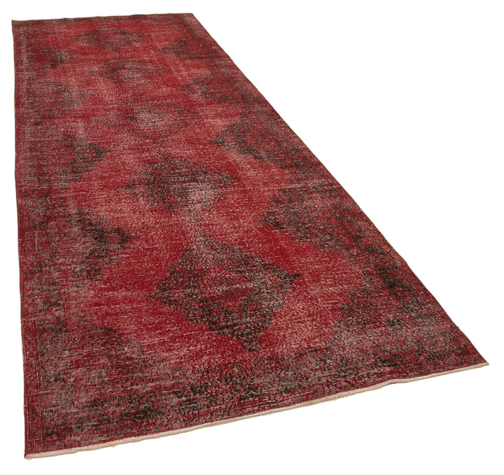 5x13 Red Turkish Over Dyed Runner Rug - 21714