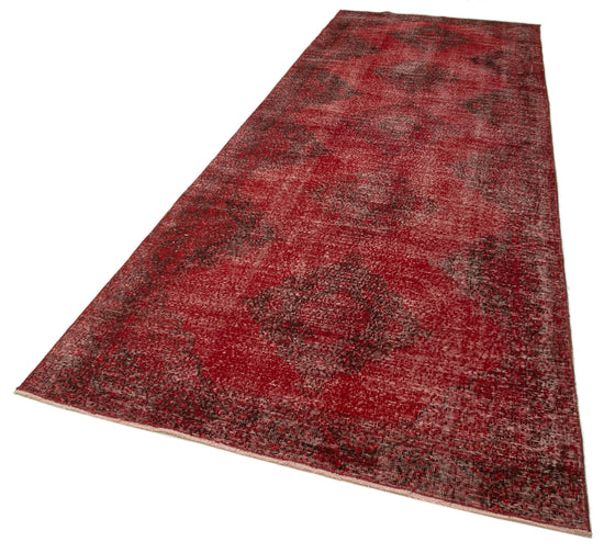 5x13 Red Turkish Over Dyed Runner Rug - 21714
