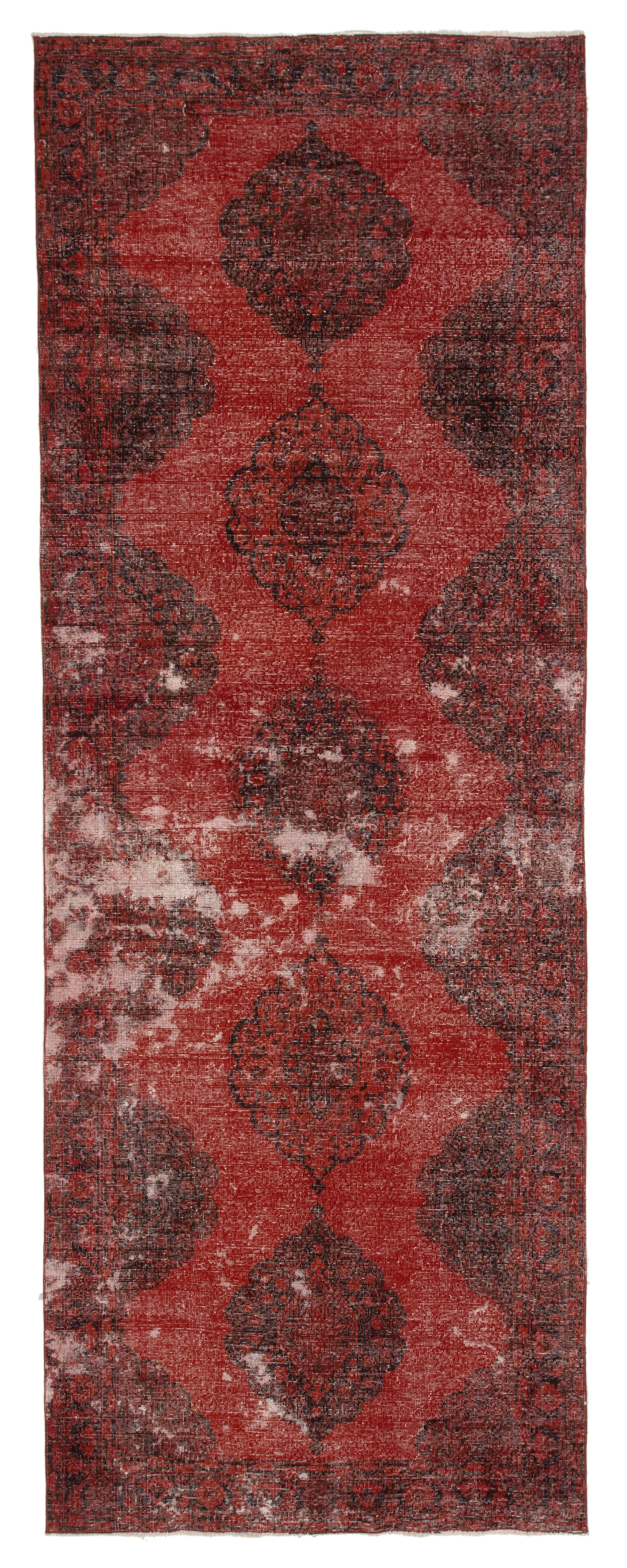 5x13 Red Turkish Over Dyed Runner Rug - 21715