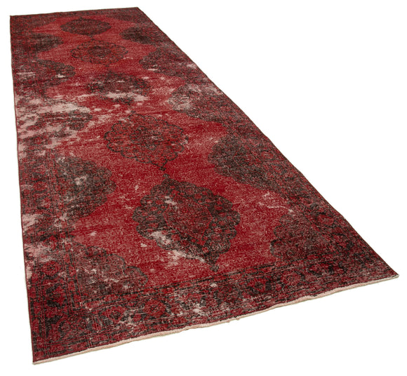 5x13 Red Turkish Over Dyed Runner Rug - 21715