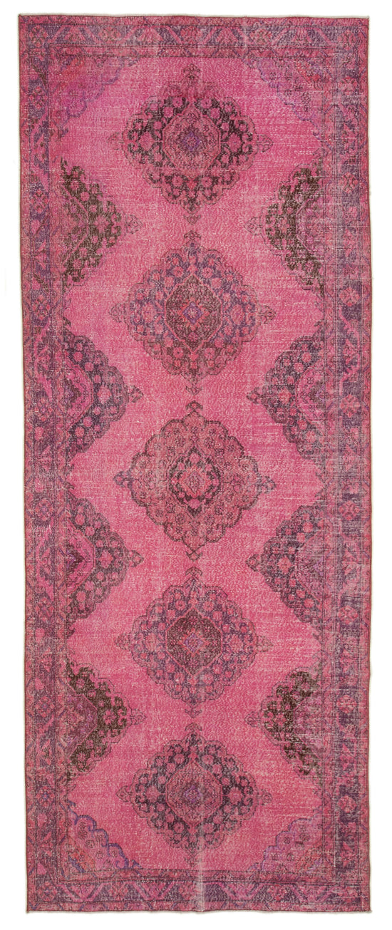 5x12 Pink Turkish Over Dyed Runner Rug - 21728