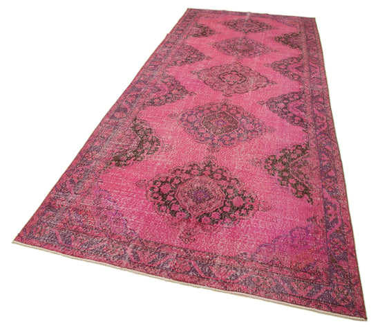 5x12 Pink Turkish Over Dyed Runner Rug - 21728