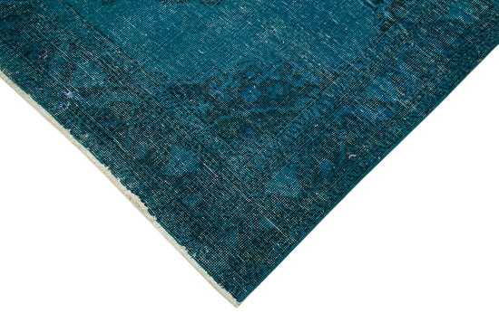 5x13 Turquoise Turkish Over Dyed Runner Rug - 21730