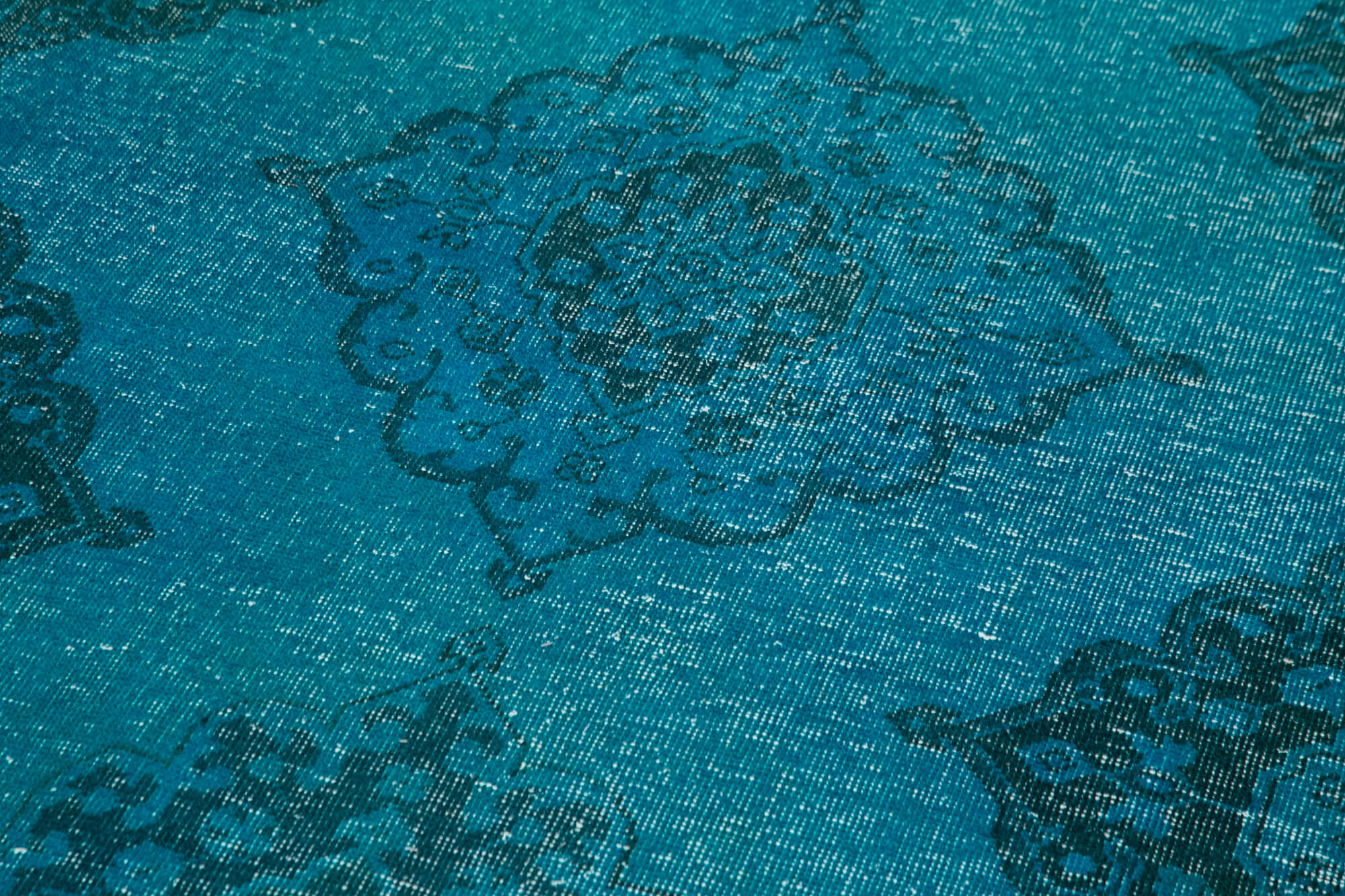 5x13 Turquoise Turkish Over Dyed Runner Rug - 21730