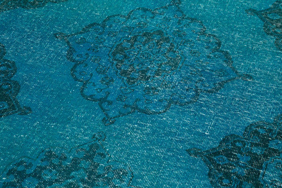 5x13 Turquoise Turkish Over Dyed Runner Rug - 21730