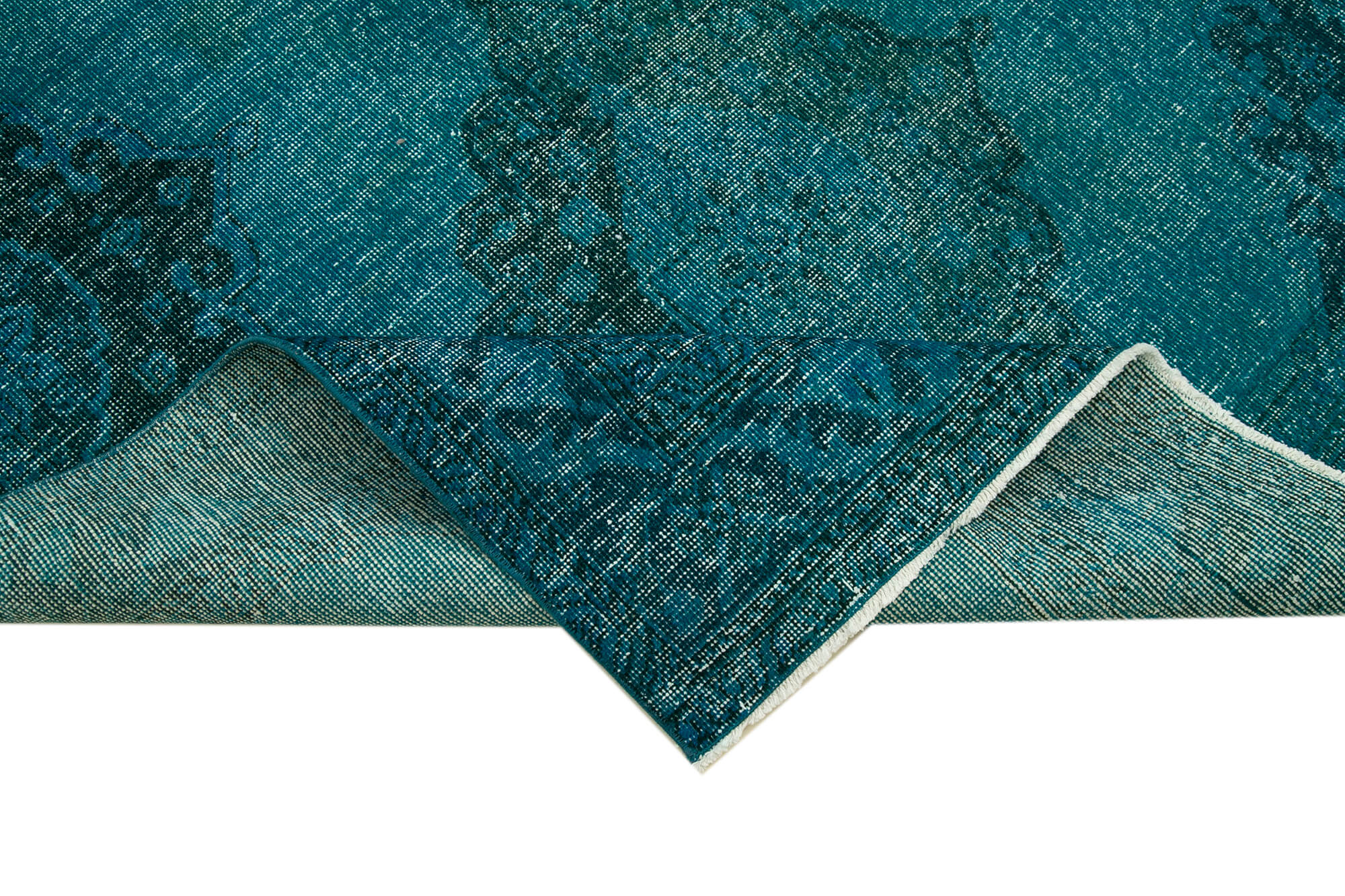 5x13 Turquoise Turkish Over Dyed Runner Rug - 21730