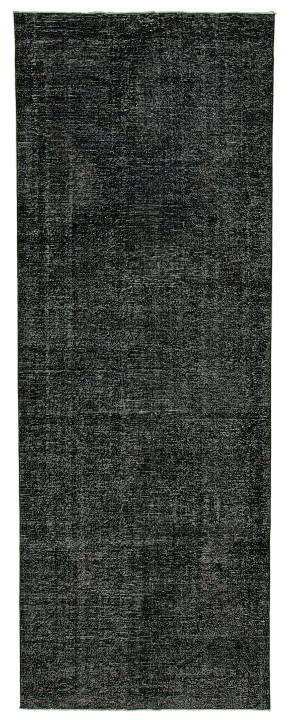 5x13 Black Turkish Over Dyed Runner Rug - 21731