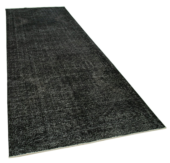 5x13 Black Turkish Over Dyed Runner Rug - 21731