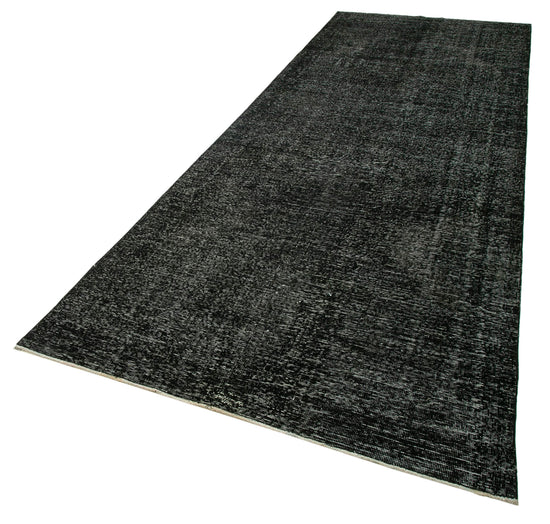 5x13 Black Turkish Over Dyed Runner Rug - 21731