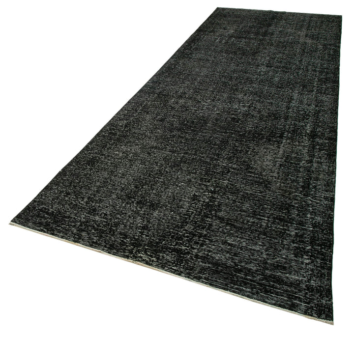 5x13 Black Turkish Over Dyed Runner Rug - 21731