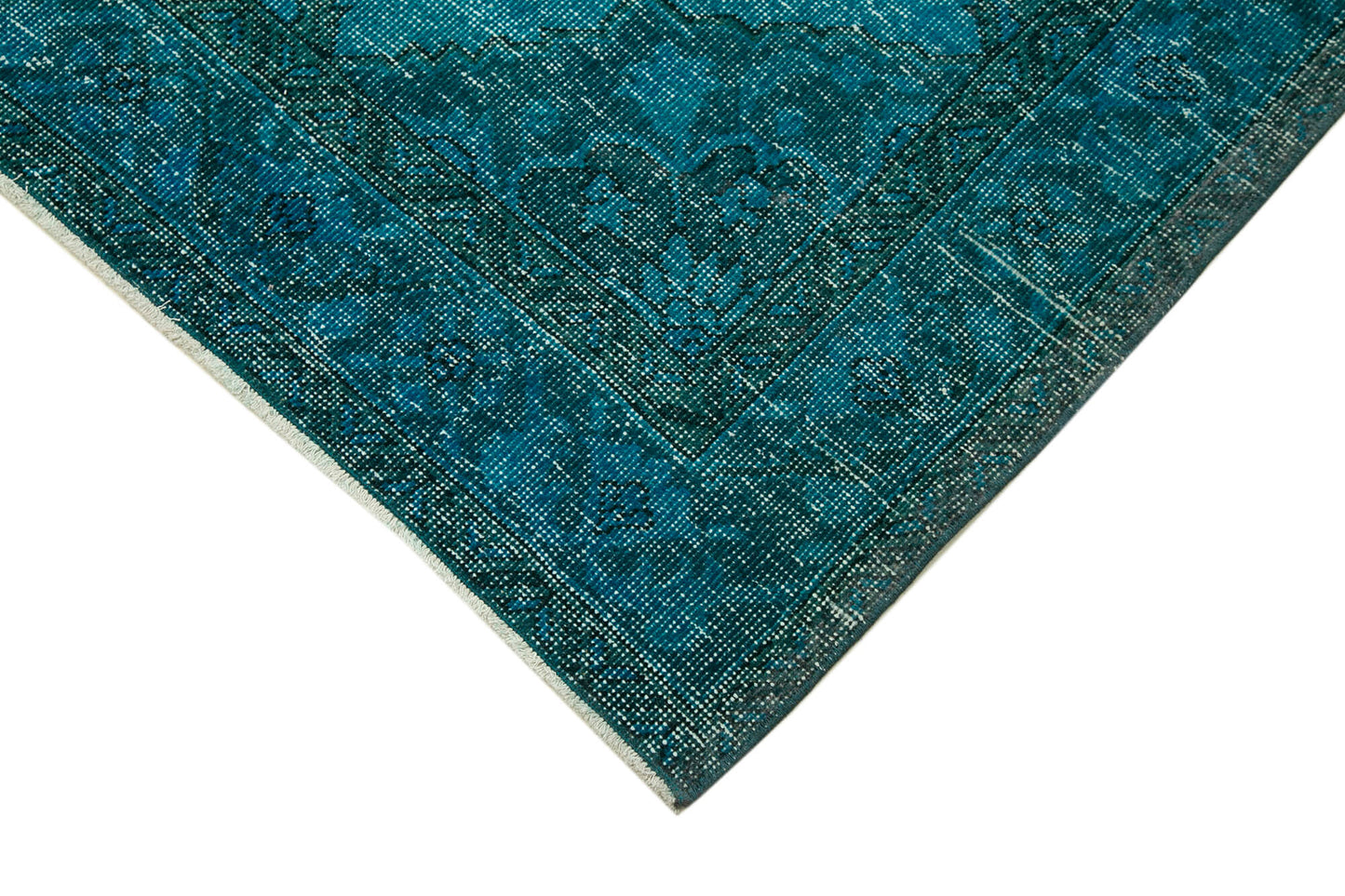 5x13 Turquoise Turkish Over Dyed Runner Rug - 21732