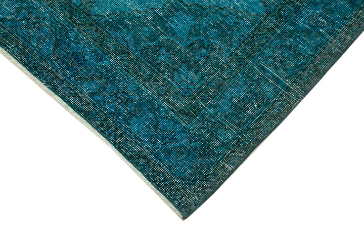 5x13 Turquoise Turkish Over Dyed Runner Rug - 21732
