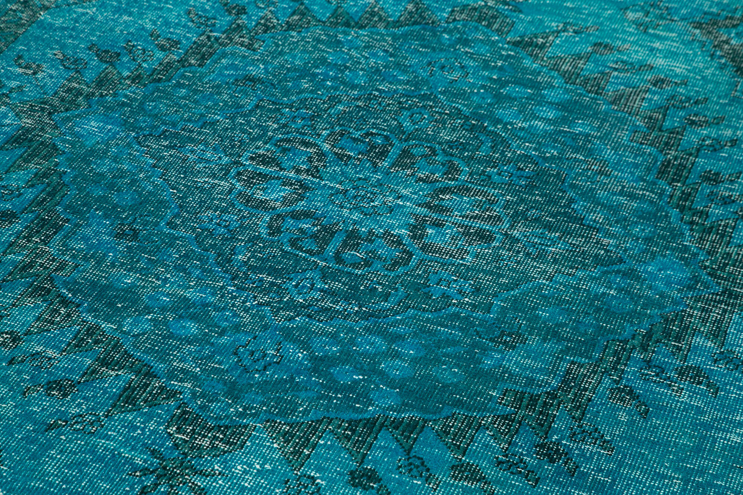 5x13 Turquoise Turkish Over Dyed Runner Rug - 21732