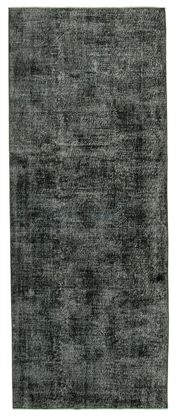5x12 Black Turkish Over Dyed Runner Rug - 21733