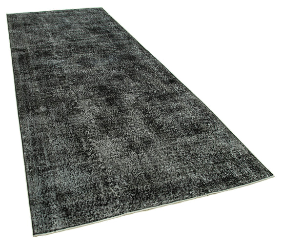 5x12 Black Turkish Over Dyed Runner Rug - 21733