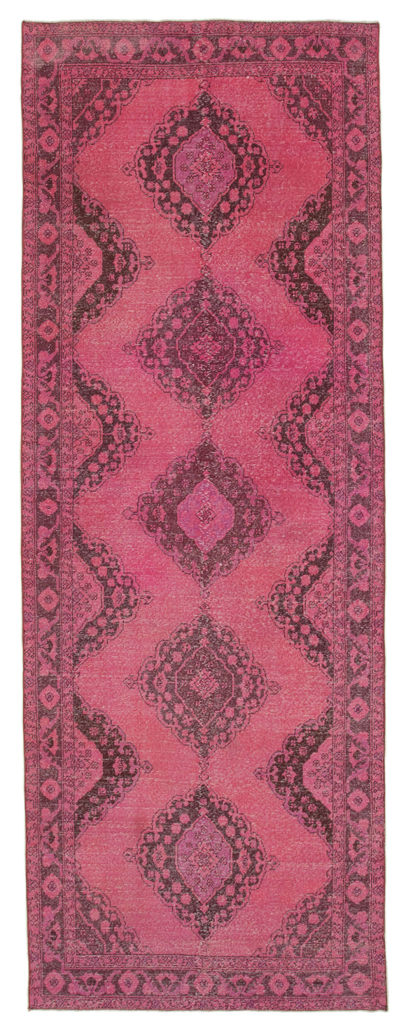 5x13 Pink Turkish Over Dyed Runner Rug - 21734
