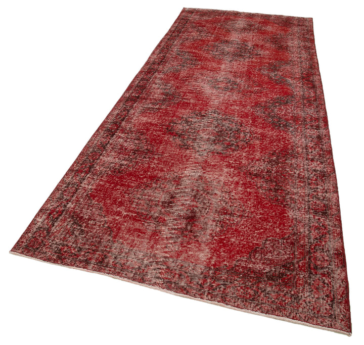 4x13 Red Turkish Over Dyed Runner Rug - 21736