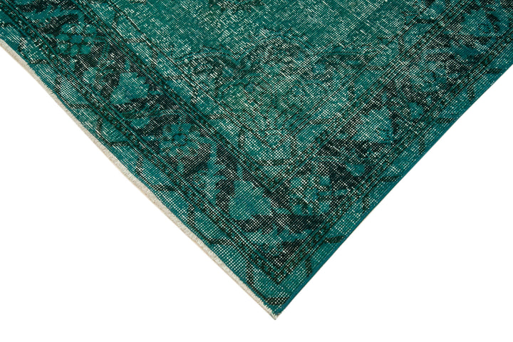 5x13 Turquoise Turkish Over Dyed Runner Rug - 21739