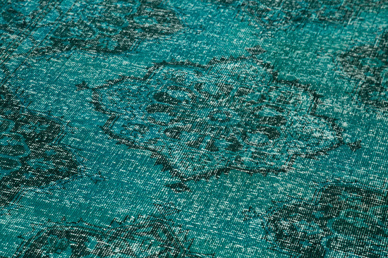 5x13 Turquoise Turkish Over Dyed Runner Rug - 21739