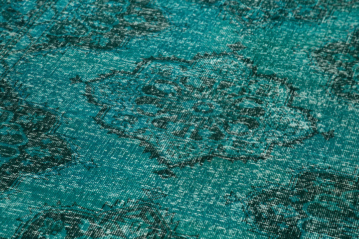 5x13 Turquoise Turkish Over Dyed Runner Rug - 21739