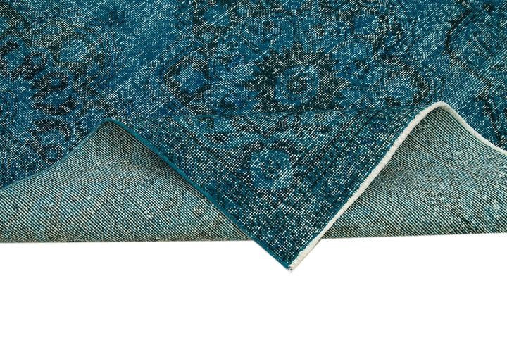 4x14 Turquoise Turkish Over Dyed Runner Rug - 21740