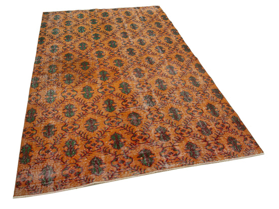 5x8 Orange Bohemian Rug  - 21773