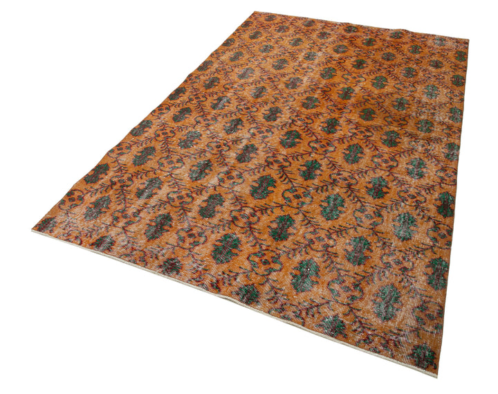 5x8 Orange Bohemian Rug  - 21773